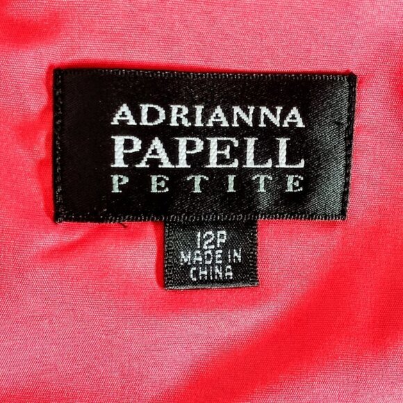 Adrianna Papell Petite Orange Pink Floral Cotton Sleeveless Dress NWT - Picture 5 of 6